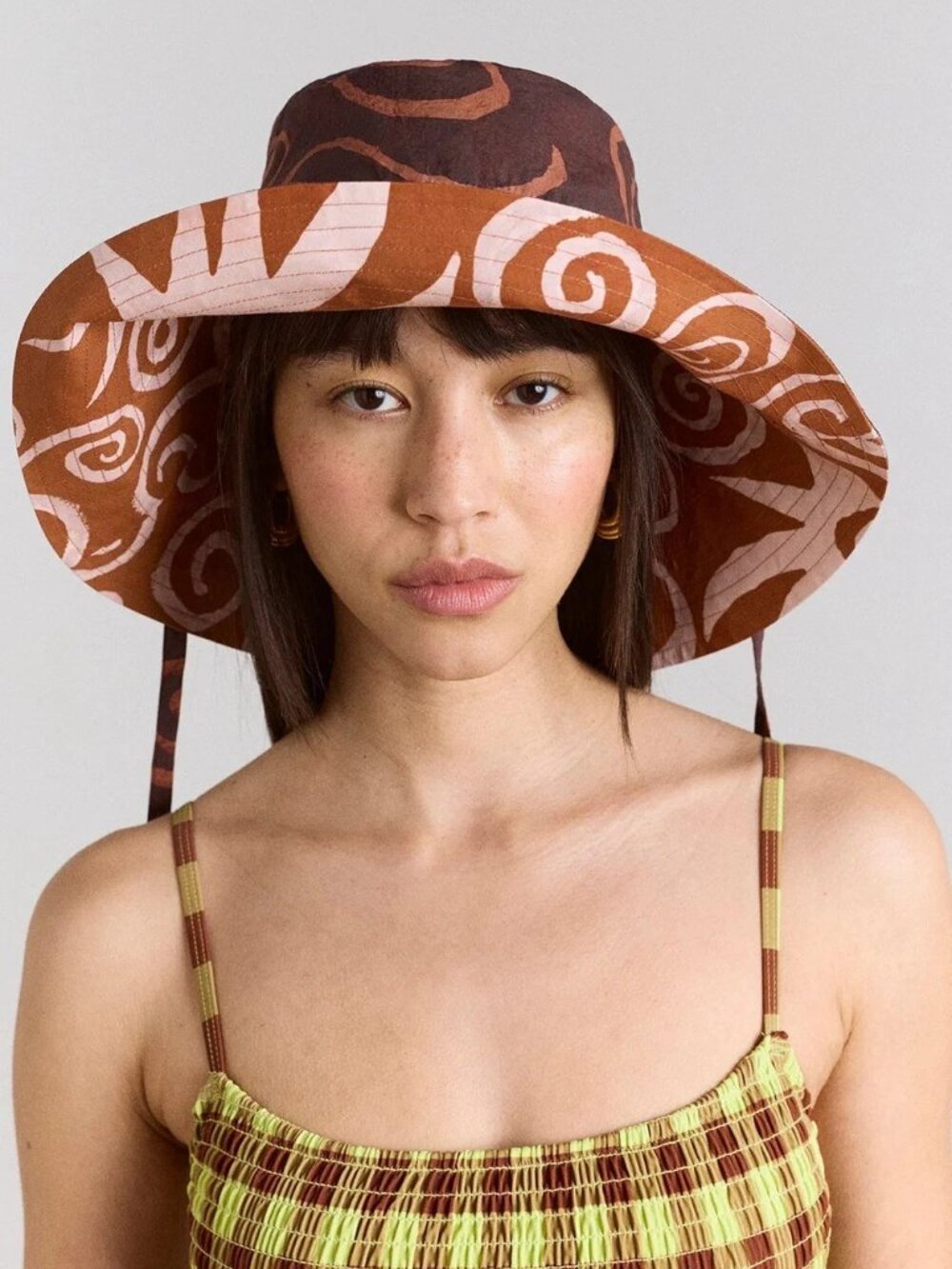 Damson Madder Reversible Sunhat Mixed Swirl Hat Two-in-one Print Logo O/S